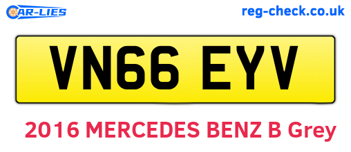 VN66EYV are the vehicle registration plates.