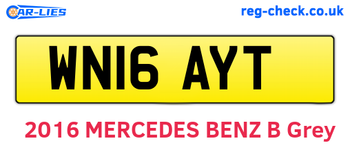 WN16AYT are the vehicle registration plates.