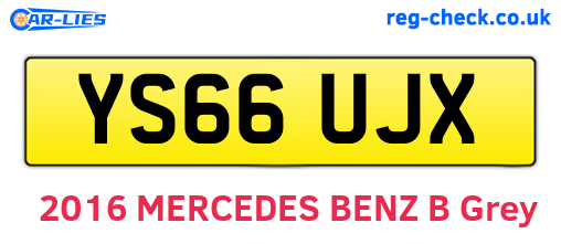 YS66UJX are the vehicle registration plates.