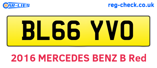 BL66YVO are the vehicle registration plates.