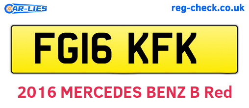 FG16KFK are the vehicle registration plates.