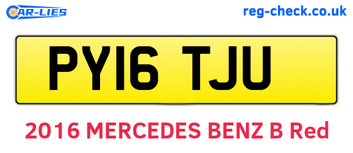 PY16TJU are the vehicle registration plates.