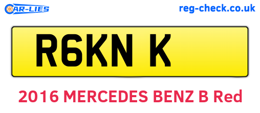 R6KNK are the vehicle registration plates.