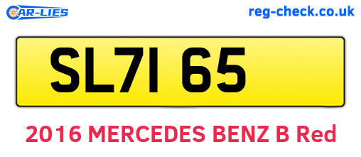 SL7165 are the vehicle registration plates.