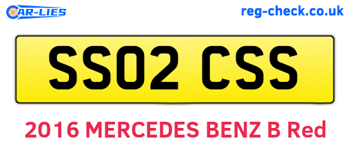 SS02CSS are the vehicle registration plates.