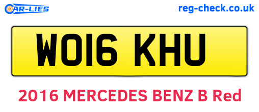 WO16KHU are the vehicle registration plates.