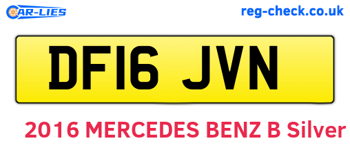 DF16JVN are the vehicle registration plates.