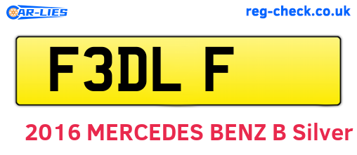 F3DLF are the vehicle registration plates.