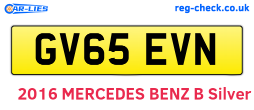GV65EVN are the vehicle registration plates.