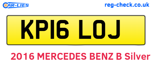 KP16LOJ are the vehicle registration plates.