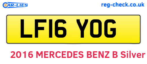 LF16YOG are the vehicle registration plates.