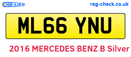 ML66YNU are the vehicle registration plates.
