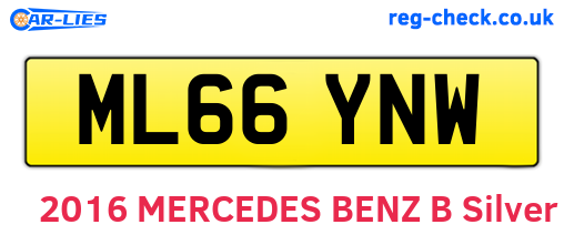 ML66YNW are the vehicle registration plates.