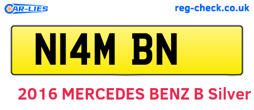 N14MBN are the vehicle registration plates.