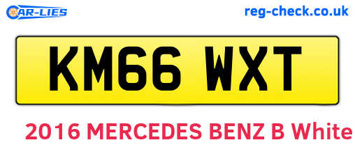 KM66WXT are the vehicle registration plates.
