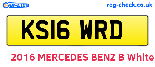 KS16WRD are the vehicle registration plates.