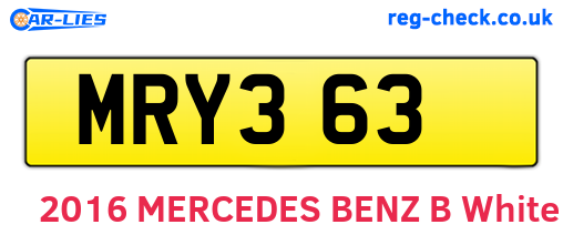 MRY363 are the vehicle registration plates.