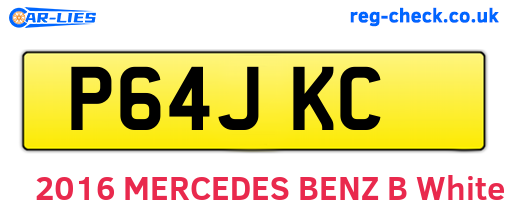 P64JKC are the vehicle registration plates.