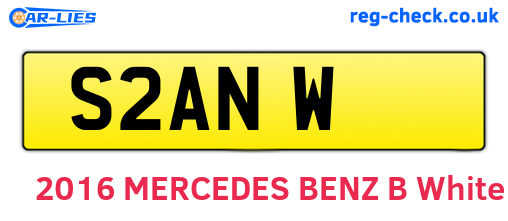 S2ANW are the vehicle registration plates.