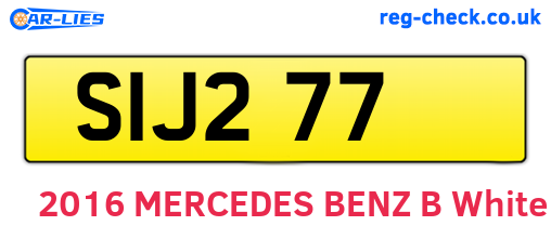 SIJ277 are the vehicle registration plates.