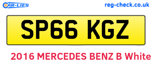 SP66KGZ are the vehicle registration plates.