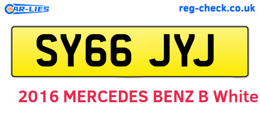 SY66JYJ are the vehicle registration plates.