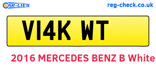 V14KWT are the vehicle registration plates.