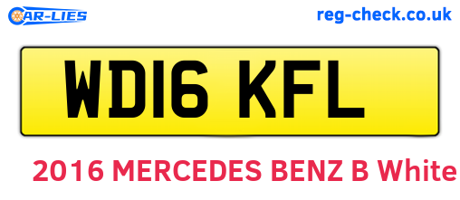 WD16KFL are the vehicle registration plates.