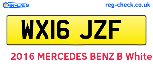 WX16JZF are the vehicle registration plates.