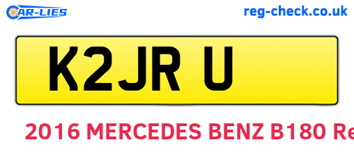K2JRU are the vehicle registration plates.