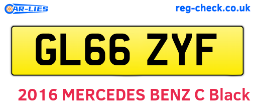 GL66ZYF are the vehicle registration plates.