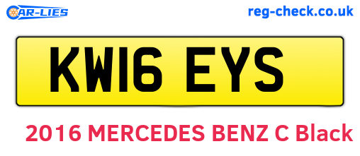 KW16EYS are the vehicle registration plates.