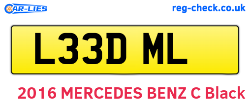 L33DML are the vehicle registration plates.