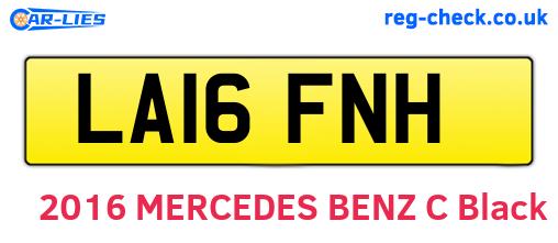 LA16FNH are the vehicle registration plates.