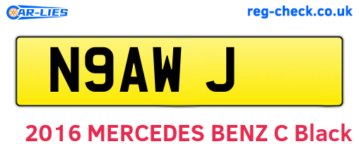 N9AWJ are the vehicle registration plates.