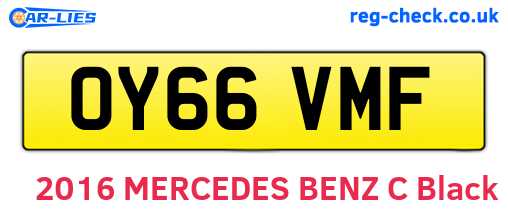 OY66VMF are the vehicle registration plates.