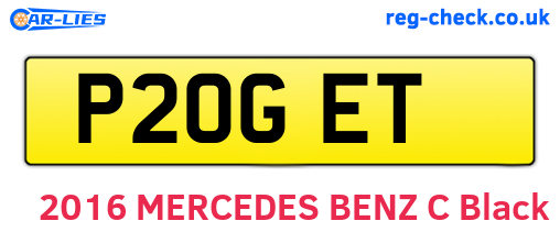 P20GET are the vehicle registration plates.