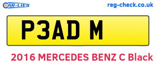 P3ADM are the vehicle registration plates.