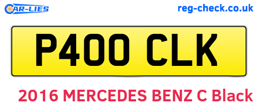 P400CLK are the vehicle registration plates.