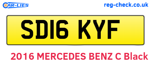 SD16KYF are the vehicle registration plates.