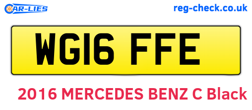 WG16FFE are the vehicle registration plates.