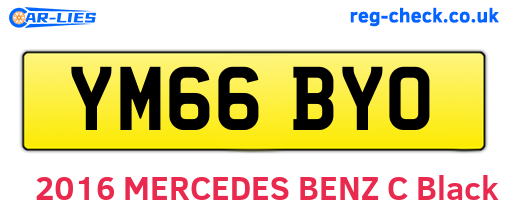 YM66BYO are the vehicle registration plates.