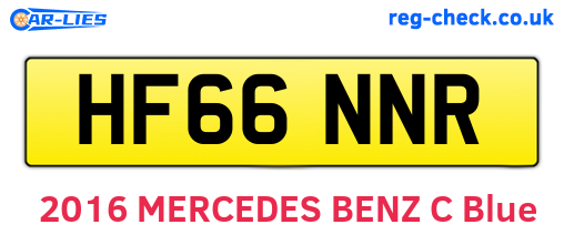 HF66NNR are the vehicle registration plates.