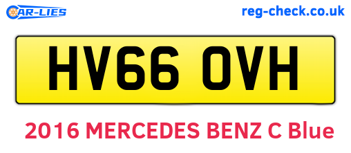 HV66OVH are the vehicle registration plates.