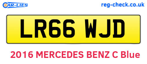 LR66WJD are the vehicle registration plates.