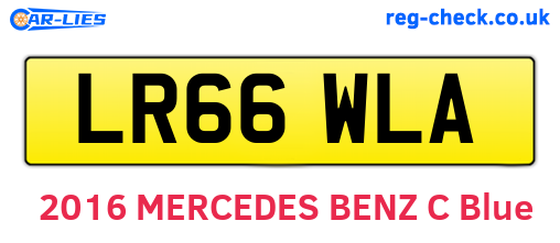 LR66WLA are the vehicle registration plates.