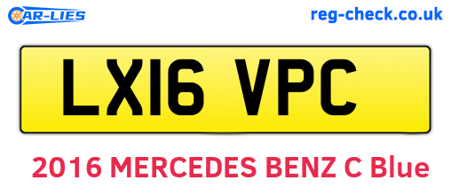 LX16VPC are the vehicle registration plates.
