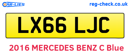 LX66LJC are the vehicle registration plates.