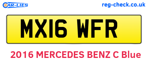 MX16WFR are the vehicle registration plates.