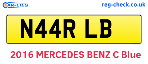 N44RLB are the vehicle registration plates.
